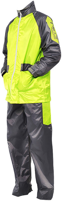 TDN RACING 風行競速風雨衣 兩件式套裝 暴雨級防水10000mm 雙重防水, 螢光綠