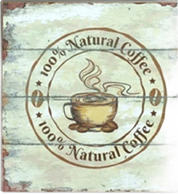 OPUS LOFT 純真年代 仿舊咖啡木板畫, 咖啡杯