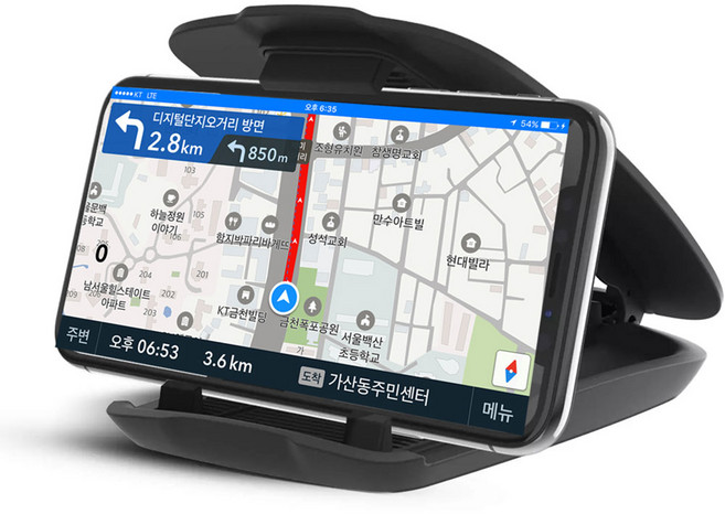 로얄컴포트 대시보드 차량용 핸드폰 거치대, 1개, 블랙