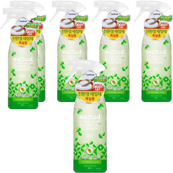 메소드 구연산 욕실용 세정제, 500ml, 6개