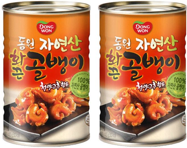 동원 화끈한 골뱅이 통조림, 400g, 2개