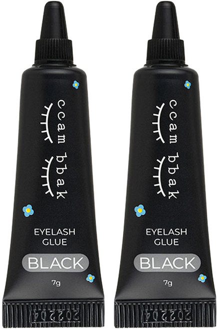 깜빡 글루 속눈썹 접착제 7g, 블랙, 2개