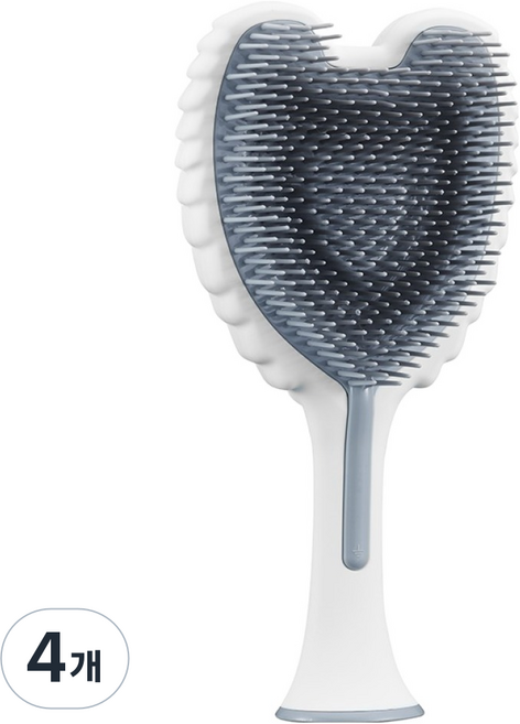탱글엔젤 2.0 오리지널 소프트터치 헤어브러쉬, 화이트 + 그레이, 4개