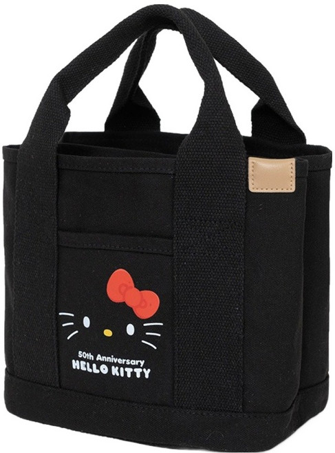 Kiiwi O KT 多隔層厚磅帆布托特包 310g, 大臉黑