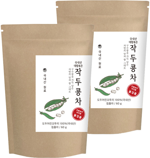 자연지애 대왕 작두콩차, 60g, 1개입, 2개