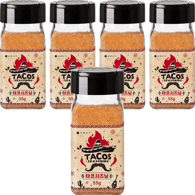 바른미각 타코시즈닝, 55g, 5개