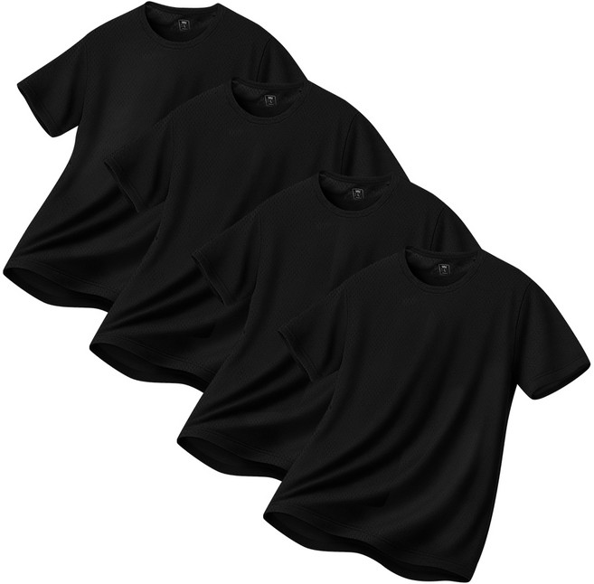 맨인모드 남성용 맨즈 드라이 쿨론 반팔 티셔츠 4장 세트