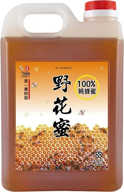 臺一 養蜂園 野花蜜, 3kg, 1桶