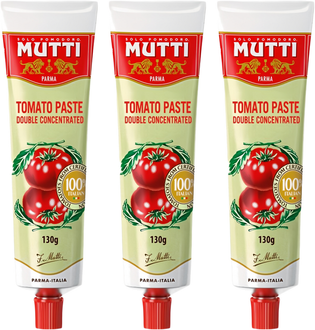 MUTTI 慕堤 濃縮番茄醬, 130g, 3條