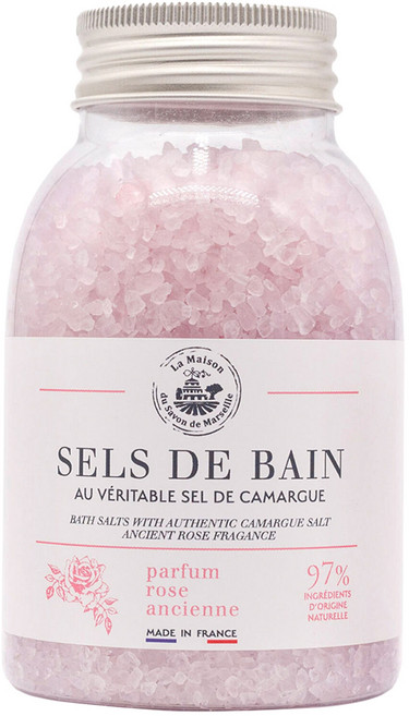 La Maison 馬賽皂之家 典雅玫瑰卡馬格沐浴海鹽, 300g, 1瓶