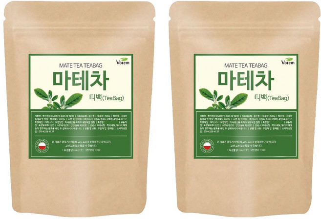 VOTEM 마테차 삼각 티백차, 1.2g, 100개입, 2개