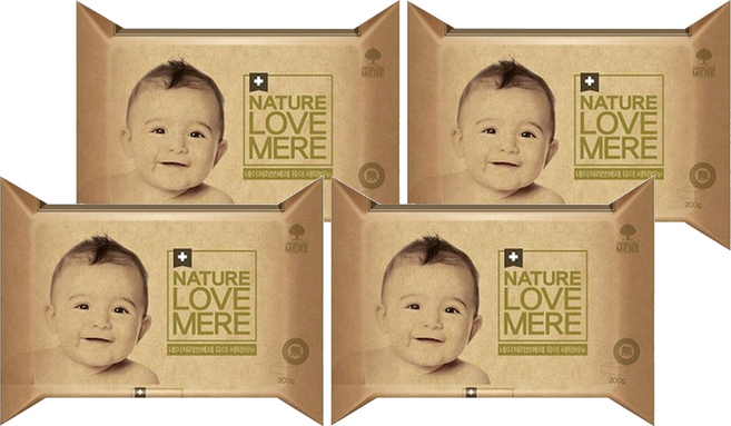 네이쳐러브메레 오리지널 유아 세탁비누, 4개, 200g