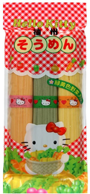 KANESU KT 3種蔬菜素麵條, 1包, 300g