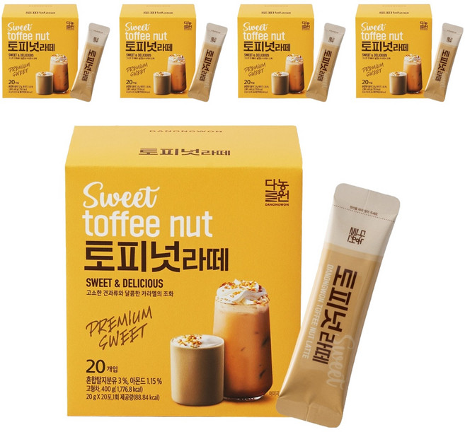 다농원 토피넛라떼, 20g, 20개입, 5개