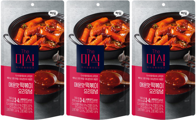 더미식 매운맛 떡볶이 양념, 160g, 3개