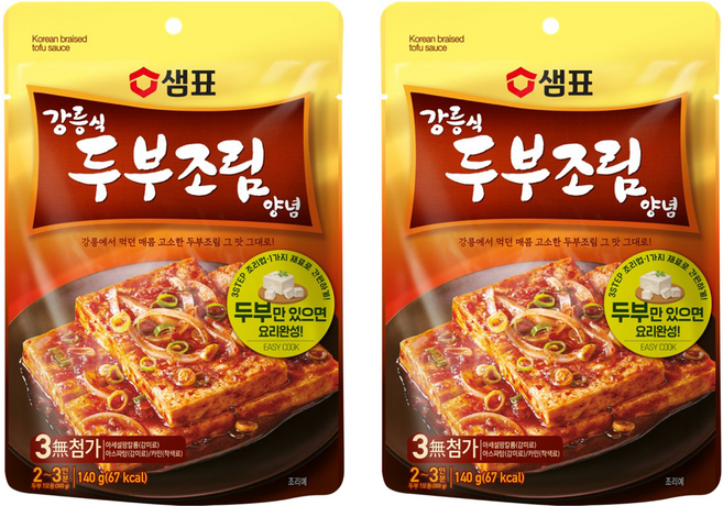 샘표 강릉식 두부조림 양념, 140g, 2개