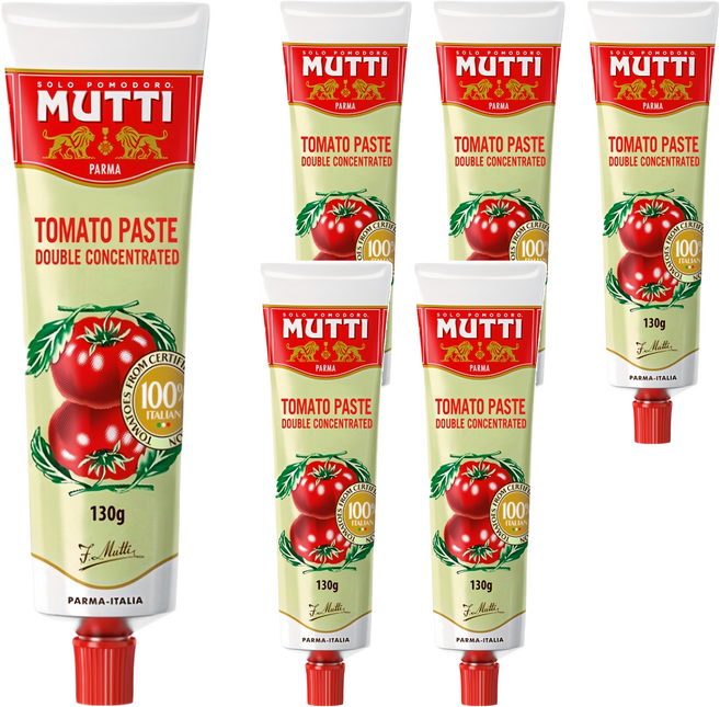 MUTTI 慕堤 濃縮番茄醬, 130g, 6條