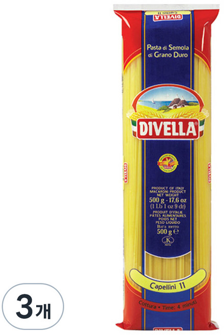 디벨라 까펠리니 파스타, 500g, 3개