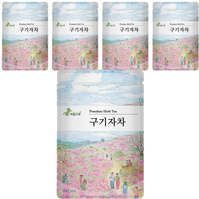 아름드레 삼각티백 구기자차, 1.5g, 25개입, 5개