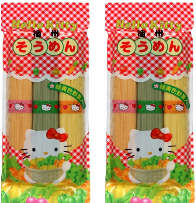 KANESU KT 3種蔬菜素麵條, 2包, 300g