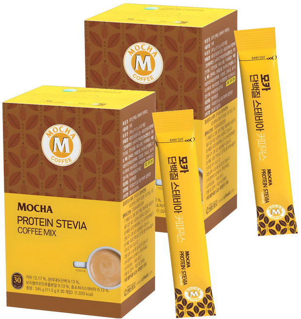 모카씨엔티 단백질 스테비아 커피믹스, 11.5g, 30개입, 2개