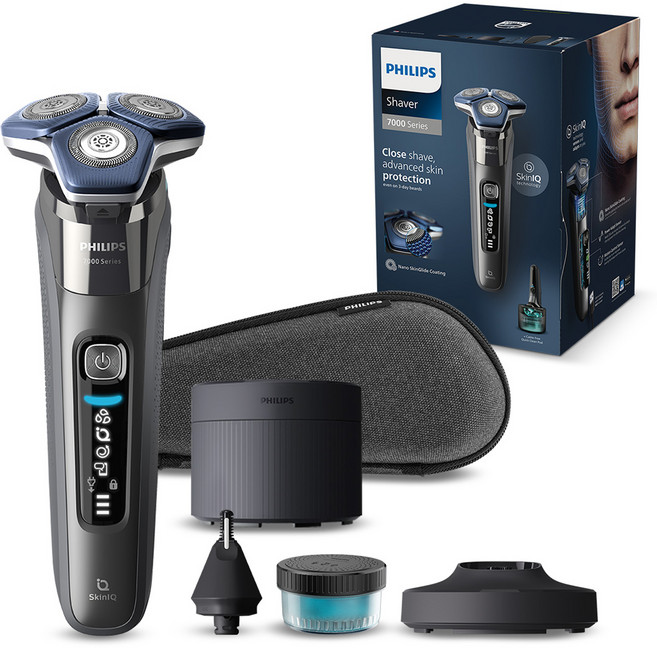 필립스 SkinIQ 7000 시리즈 전기면도기 세트, S7887/71, 다크크롬