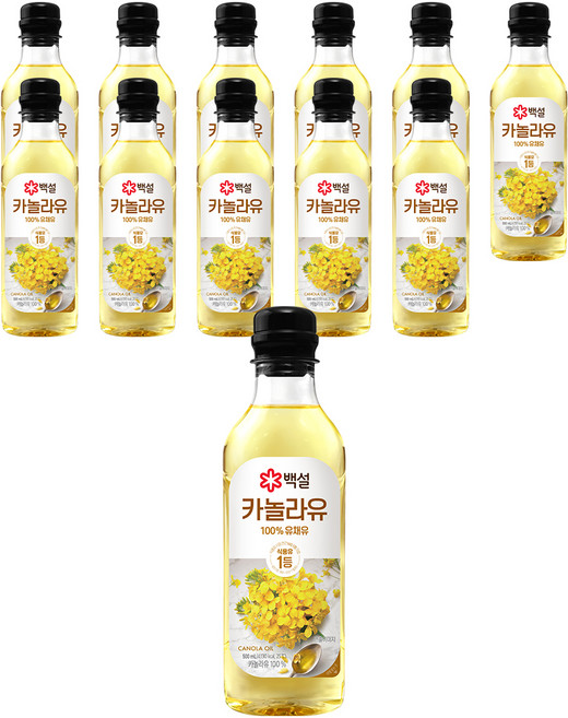 백설 카놀라유, 500ml, 12개