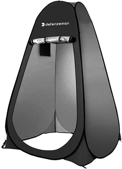 디펜즈만 원터치 샤워 텐트, 블랙, 1개