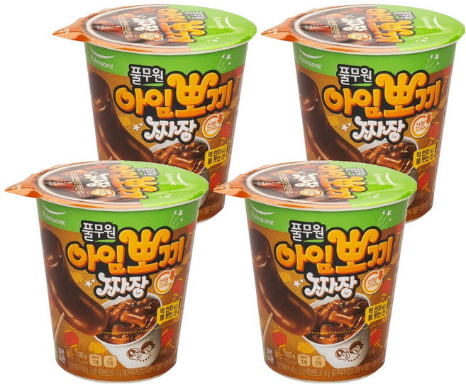 풀무원 아임뽀끼 짜장 떡볶이, 100g, 4세트