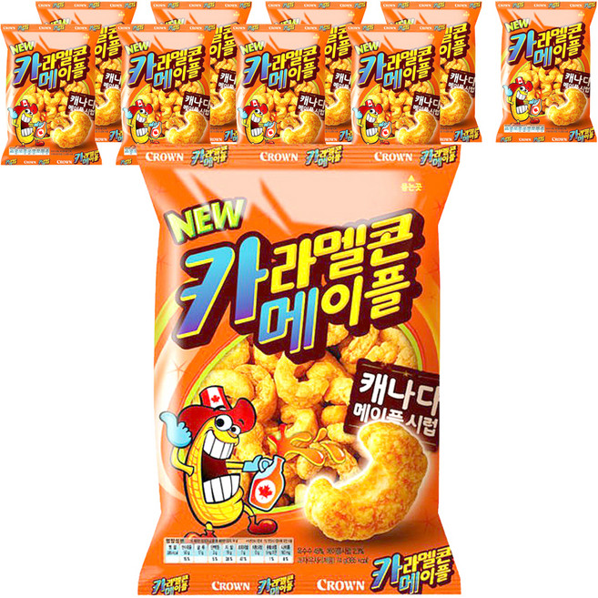 크라운 카라멜콘 메이플, 74g, 10개