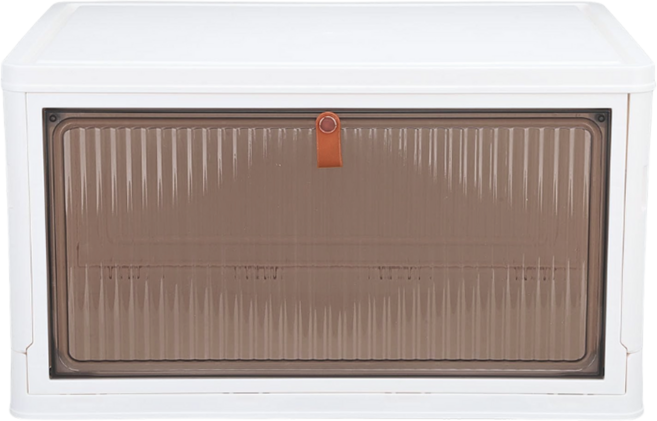 小麥購物 雙開門磁吸摺疊收納櫃 B092 一層 800g, 白色