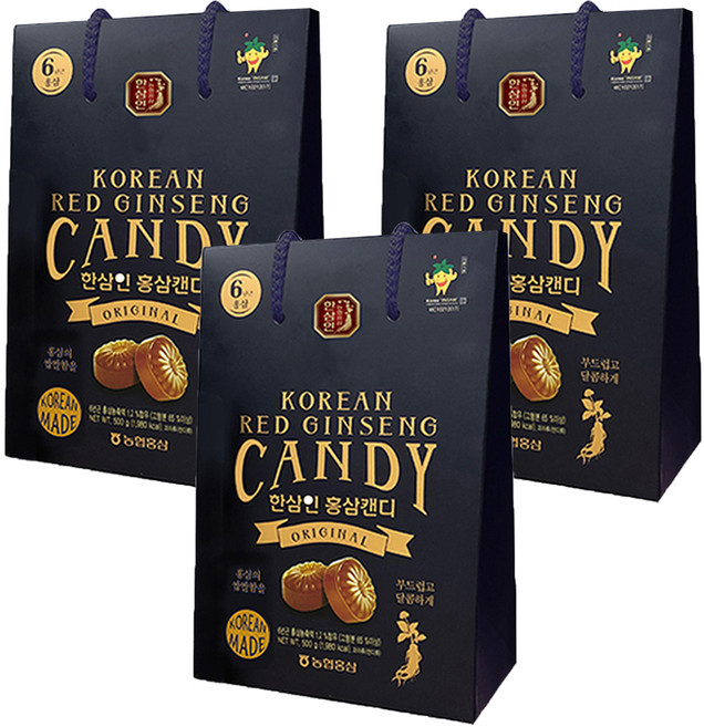 한삼인 홍삼캔디, 500g, 3개