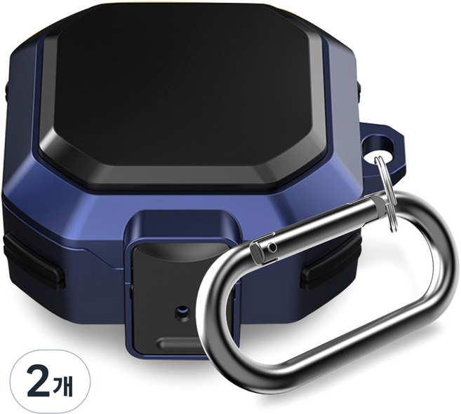 구스페리 분실방지 범퍼 하드 이어폰 케이스, 갤럭시버즈FE / 버즈2프로 / 버즈2 / 버즈프로 / 버즈라이브, 네이비, 2개