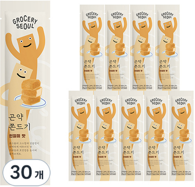 그로서리서울 곤약쫀드기 인절미맛, 35g, 30개