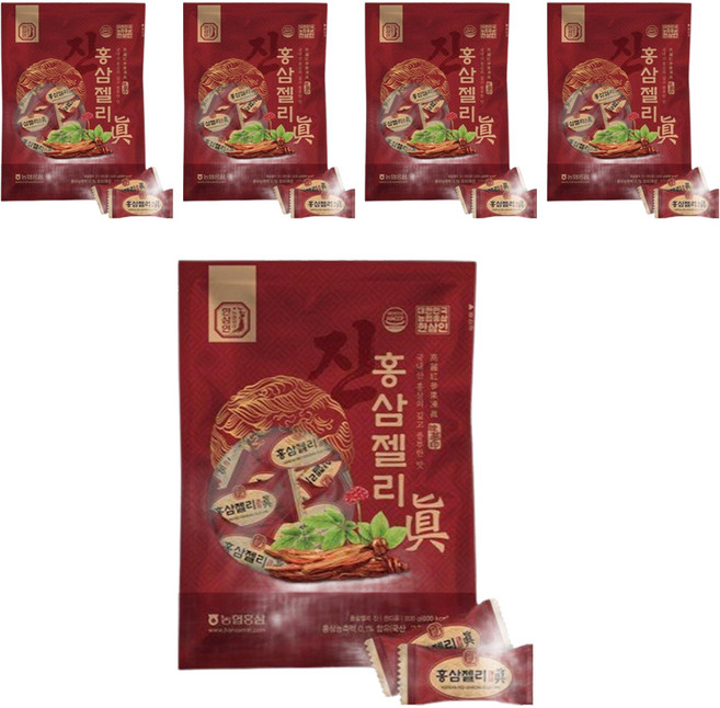 Hansamin 真紅蔘軟糖, 200g, 5袋