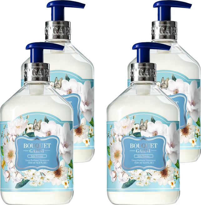 부케가르니 딥 퍼퓸 트리트먼트 베이비파우더, 500ml, 4개