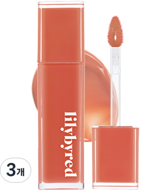 릴리바이레드 앙큼 라이어 코팅 립틴트 AD, 01나긋한살구인척, 3개