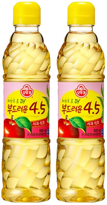 오뚜기 저산도 4.5 사과식초, 500ml, 2개