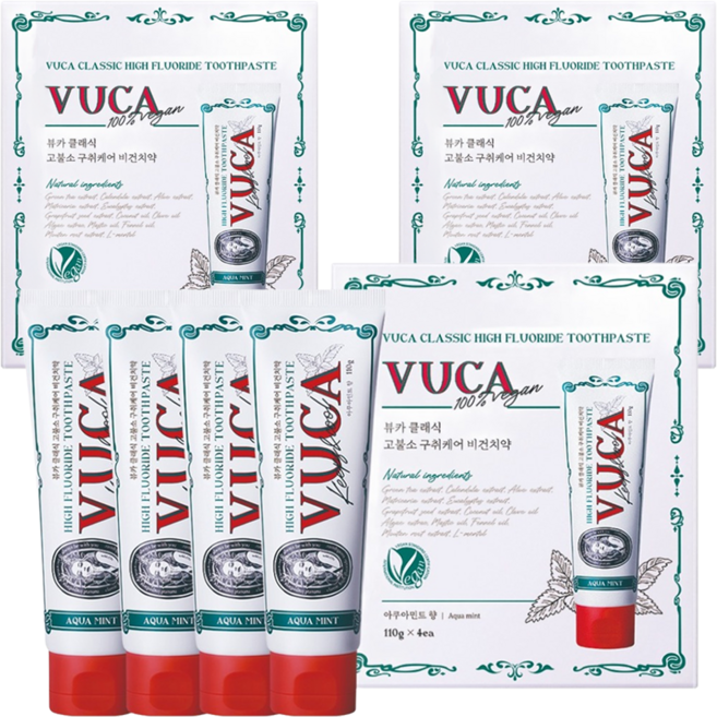 뷰카 클래식 고불소 구취케어 치약, 110g, 12개