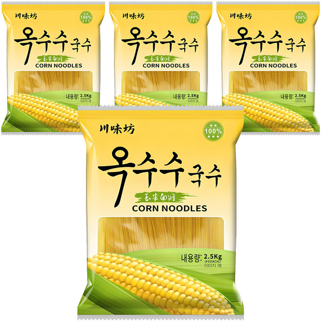 천미방 옥수수 국수, 2.5kg, 4개
