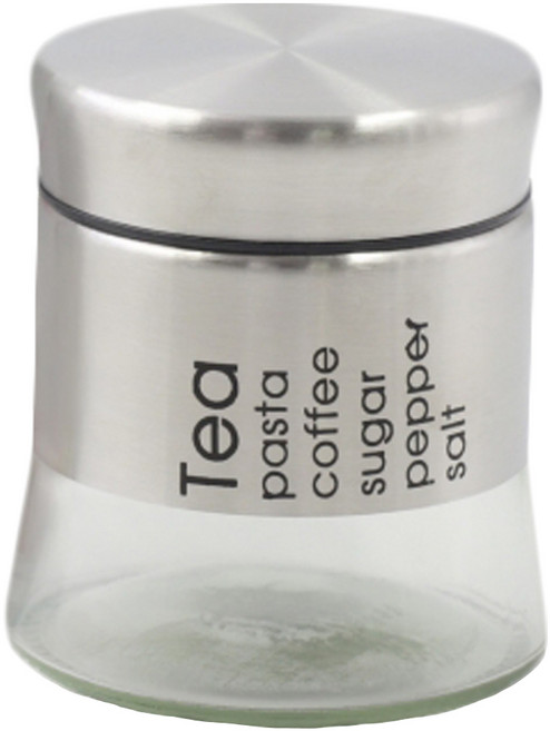 優得 英倫玻璃罐 400ml 不銹鋼上蓋, 1個