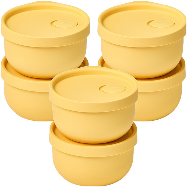 실리만 아이스웨이 실리콘 냉동밥용기, 6p, 허니옐로우