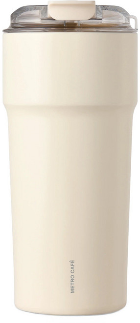 LocknLock 樂扣樂扣 Metro Cafe 陶瓷塗層保溫杯, 650ml, 象牙色, 1個