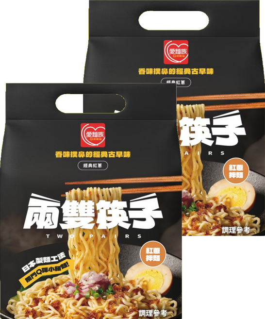 愛麵族 兩雙筷子紅蔥拌麵, 8包