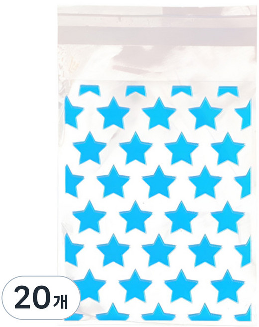 올하이 포토카드 스티커 슬리브 포장 봉투 8 x 13 cm, 스타블루, 20개