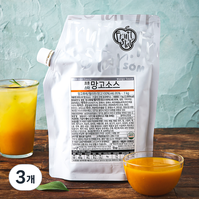 프룻스타 망고 소스, 1kg, 3개