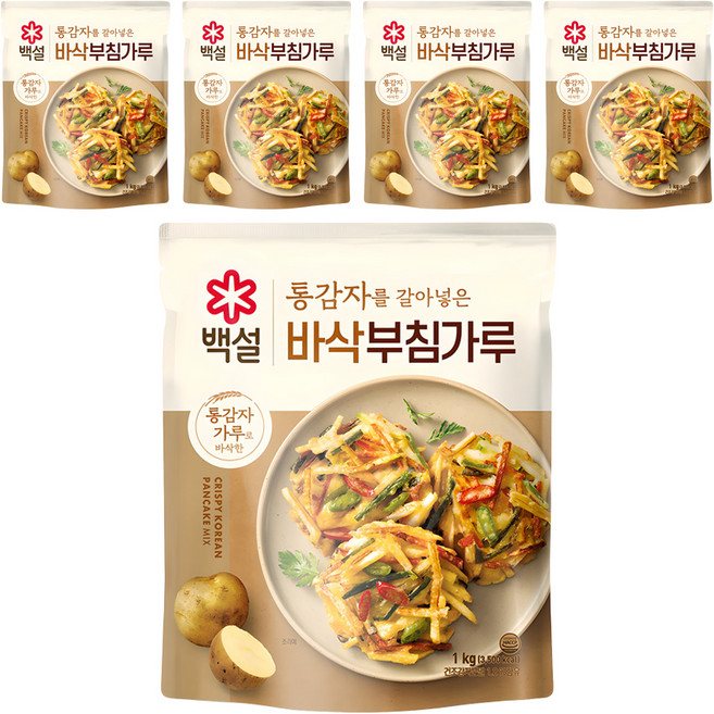 백설 바삭 부침가루, 1kg, 5개