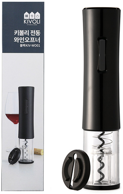 키볼리 전동 와인오프너, 반투명매트블랙, 1개