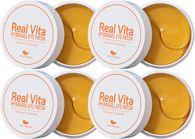 프레티 리얼 비타 하이드로겔 아이 패치, 60개입, 4개