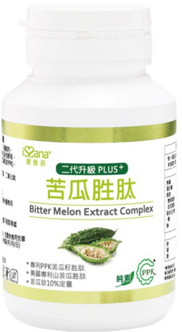 iSSana 愛善那 苦瓜胜肽純素膠囊, 60顆, 36g, 1罐
